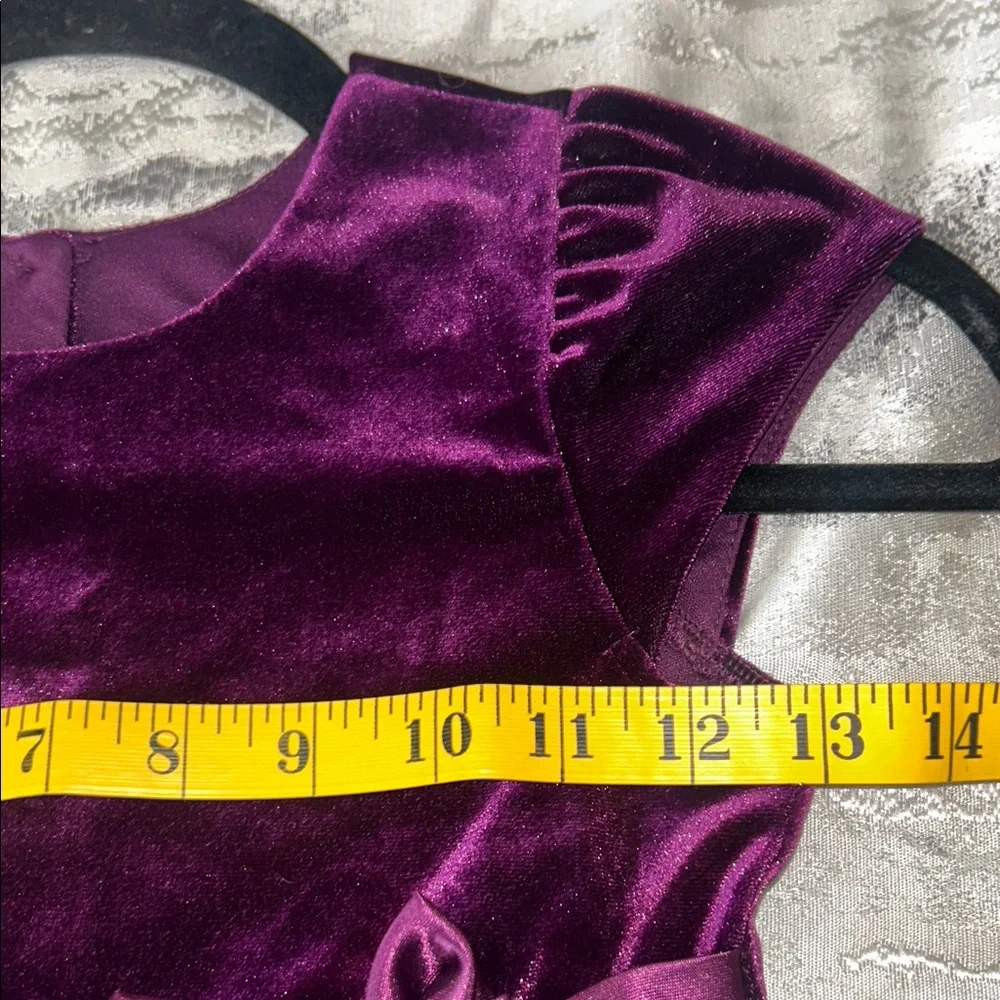 Jona Michelle Velvet and Lace Purple Kids Dress - Picture 8 of 15